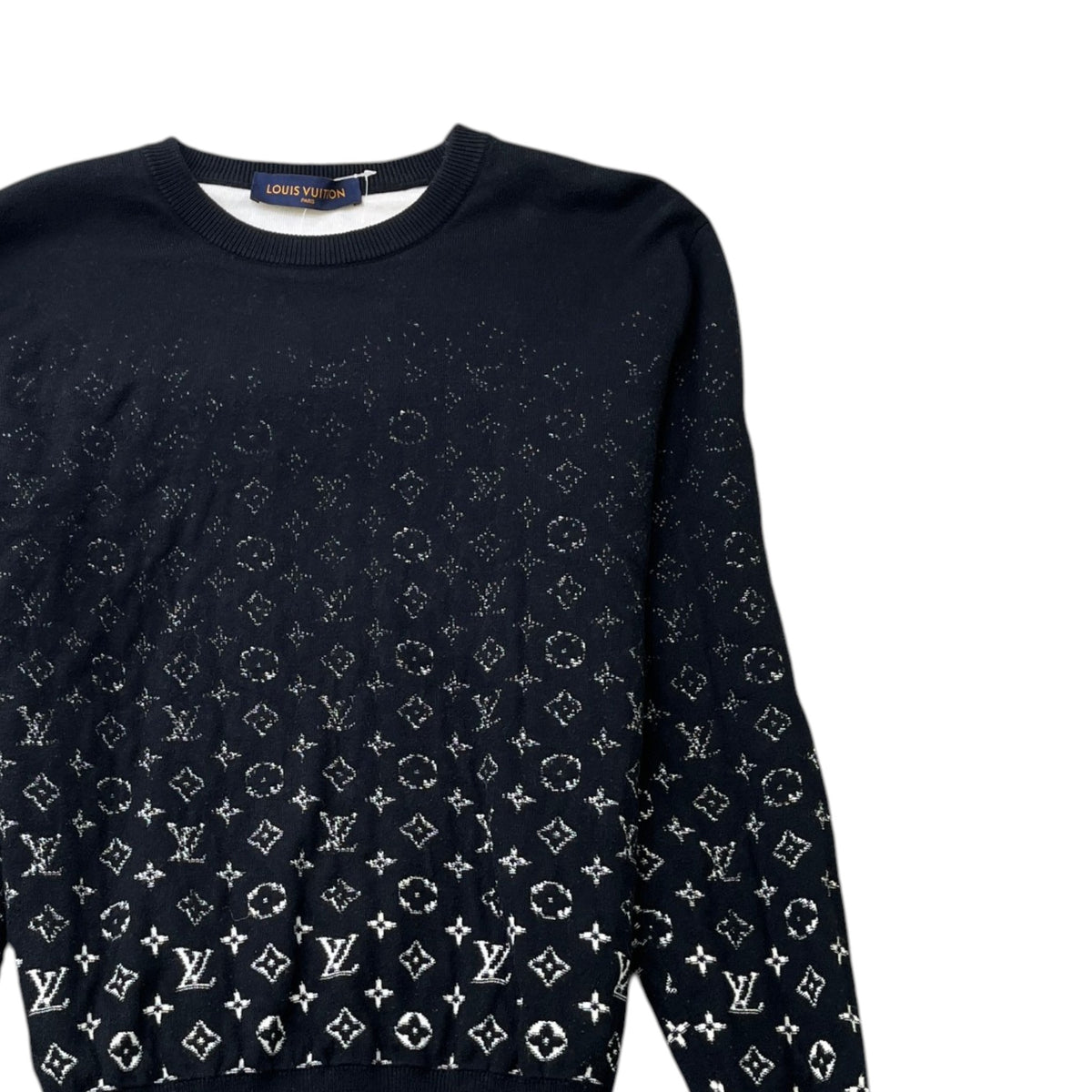 Men's LVSE Monogram Degradé Sweatshirt Black Size M - Photo 3