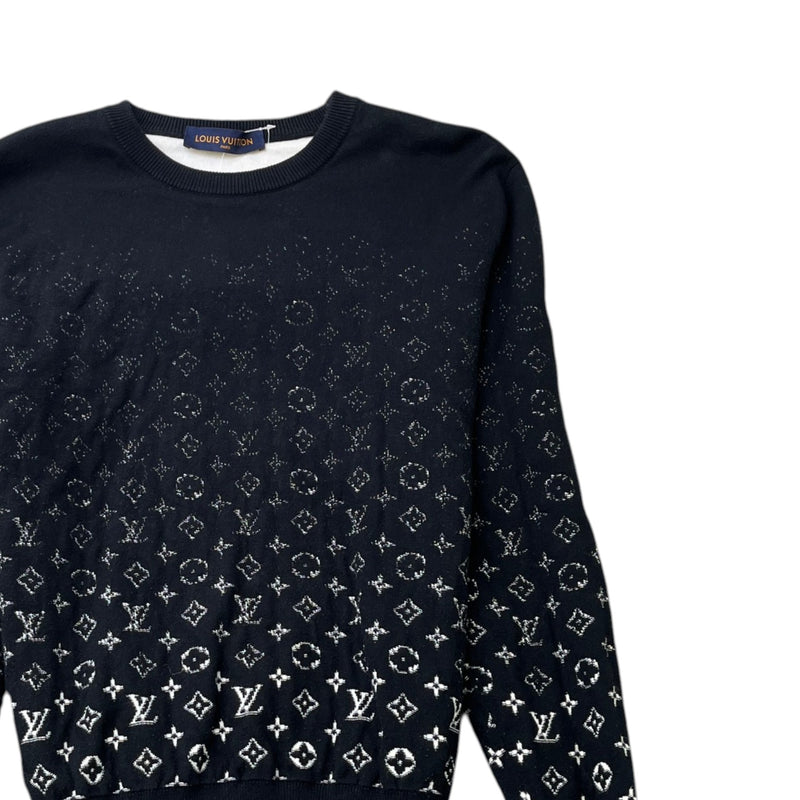 Men's LVSE Monogram Degradé Sweatshirt Black Size M