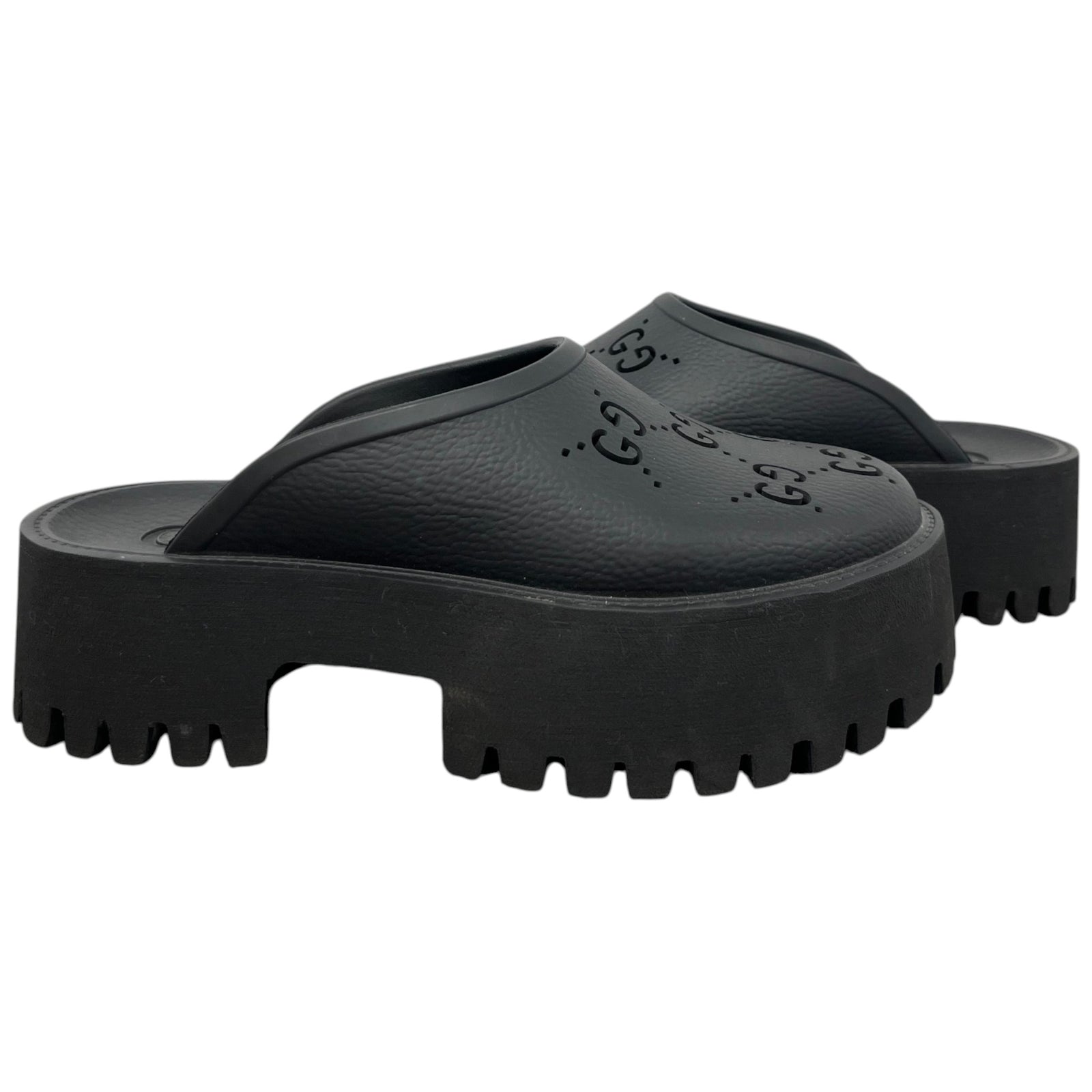 Gucci Women's GG Supreme Sandals Black Size 3 - Photo 3