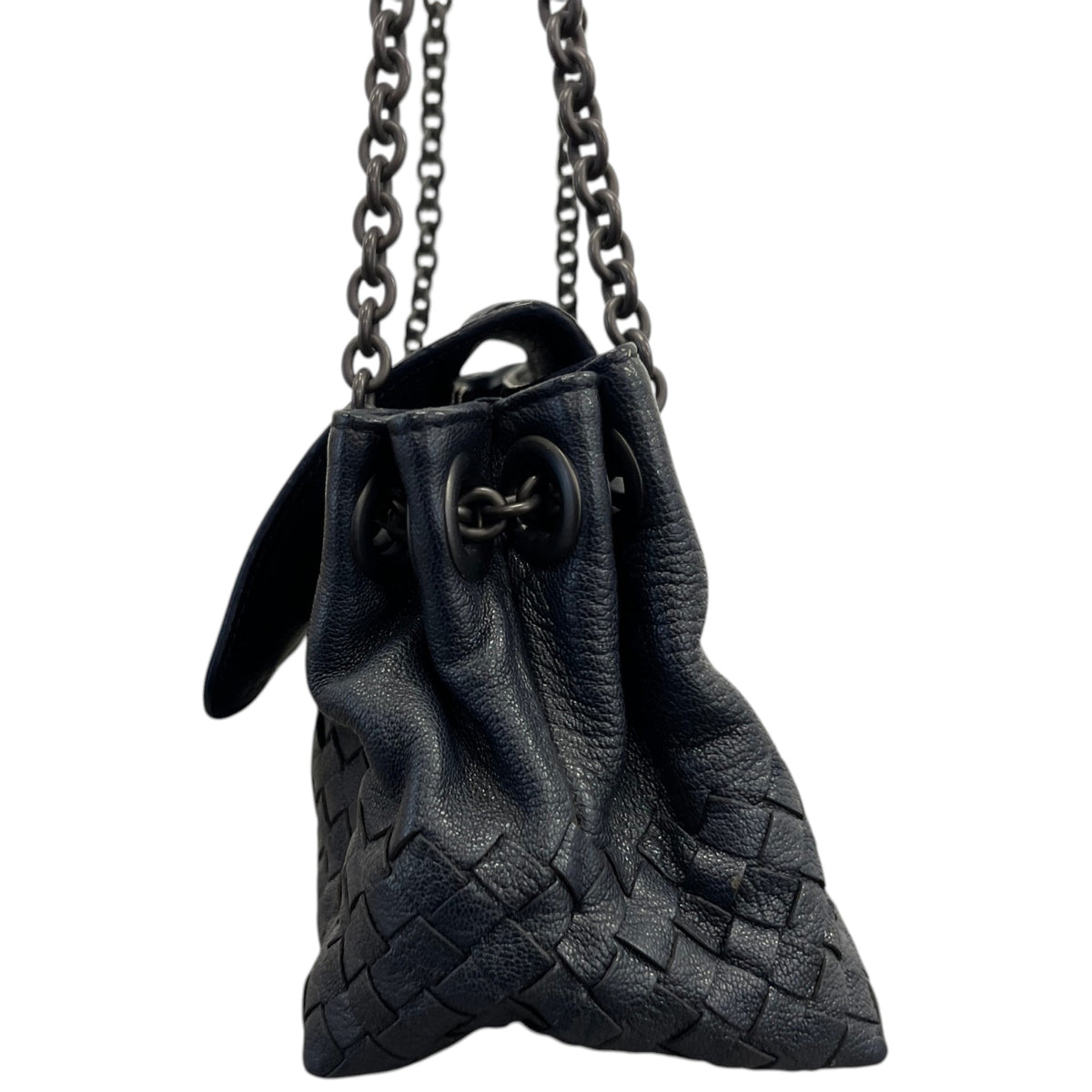 Women's Intrecciato Woven Handbag Black - Photo 6
