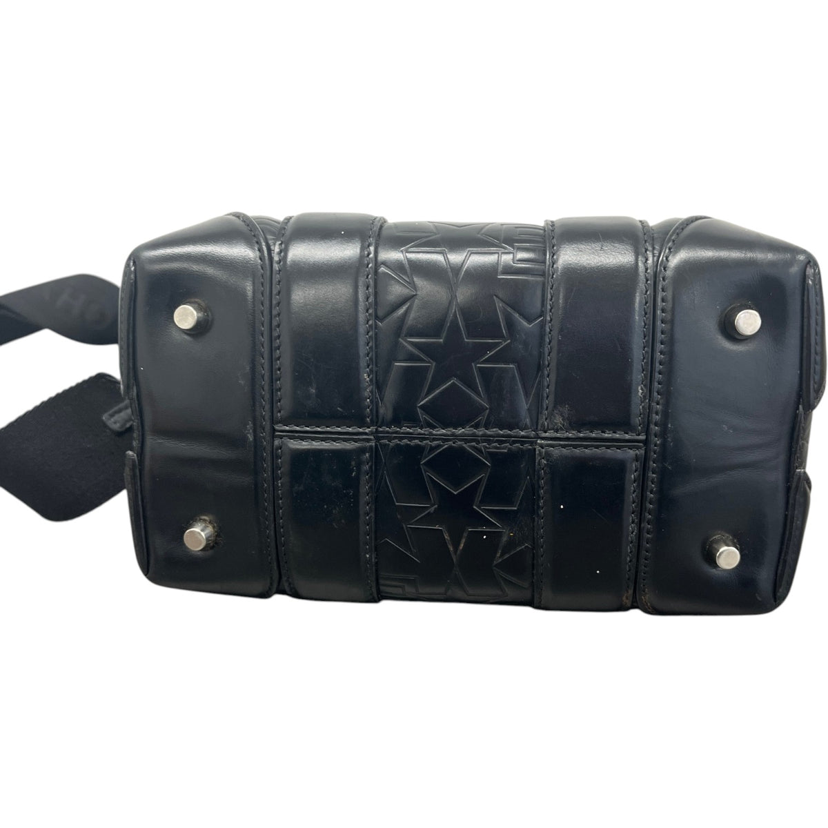 Women's Star Embossed Micro Lucrezia Handbag Black - Photo 9