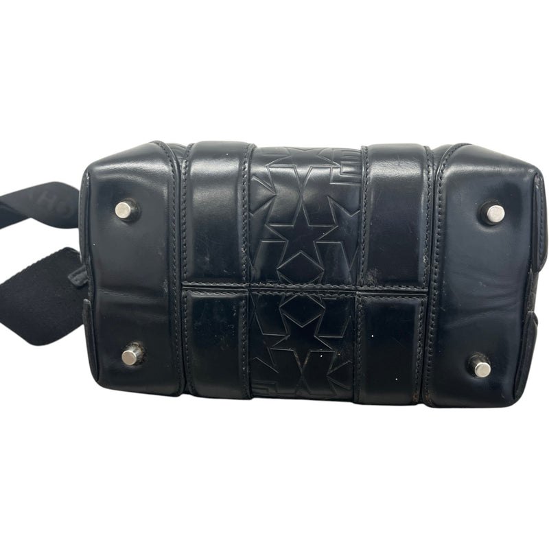 Women's Star Embossed Micro Lucrezia Handbag Black