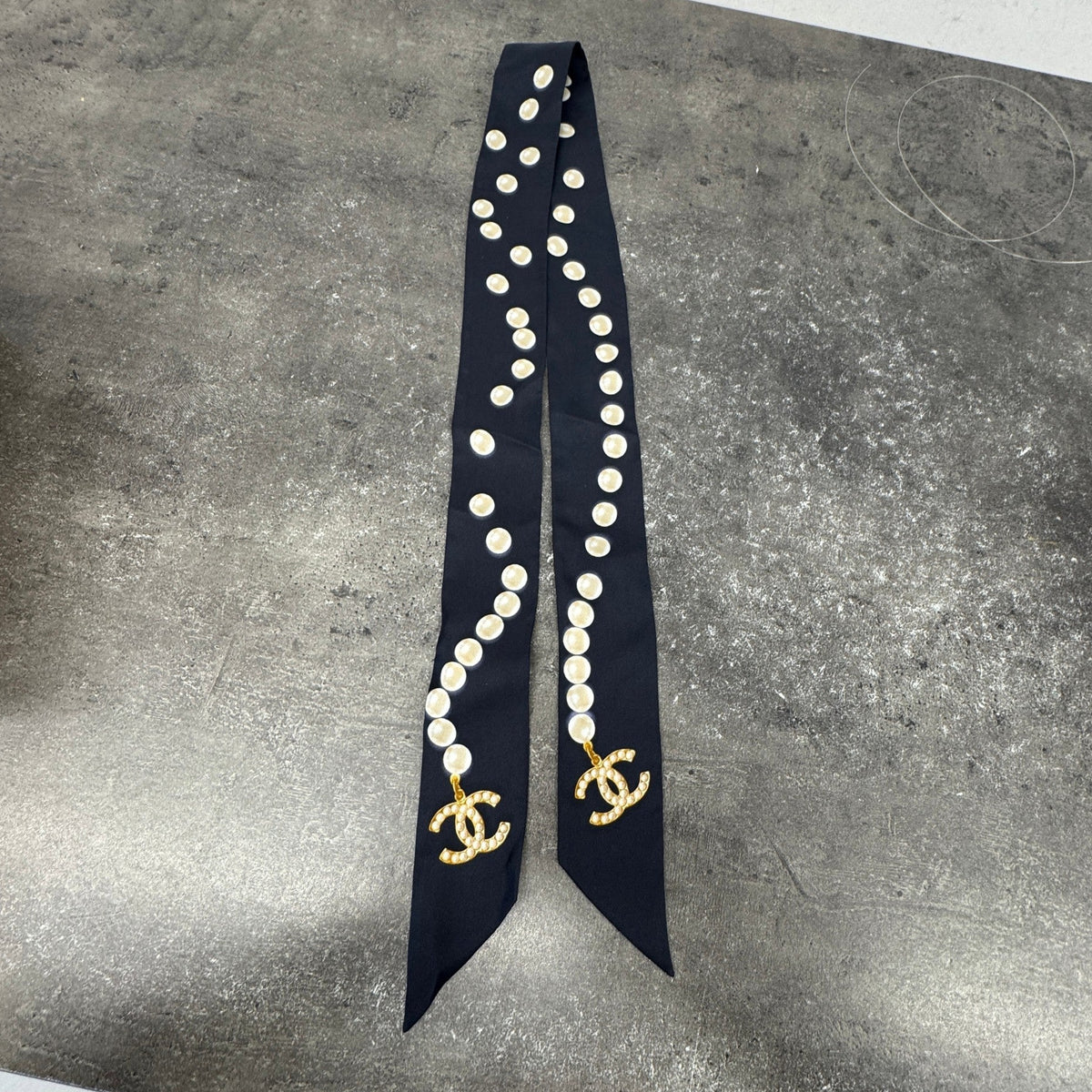 Women's Pearl CC Twilly Scarf Black - Photo 9