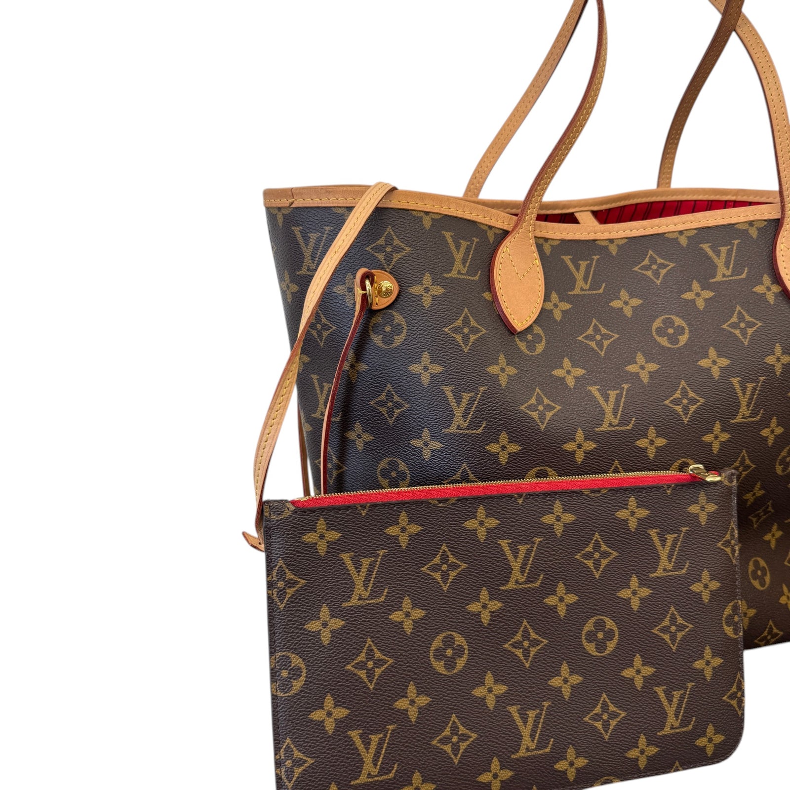 Women's Monogram Neverfull MM Tote Bag Brown - Photo 5