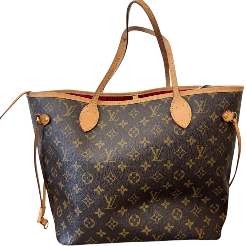 Women's Monogram Neverfull MM Tote Bag Brown