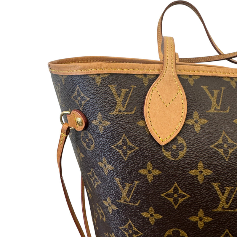 Women's Monogram Neverfull MM Tote Bag Brown
