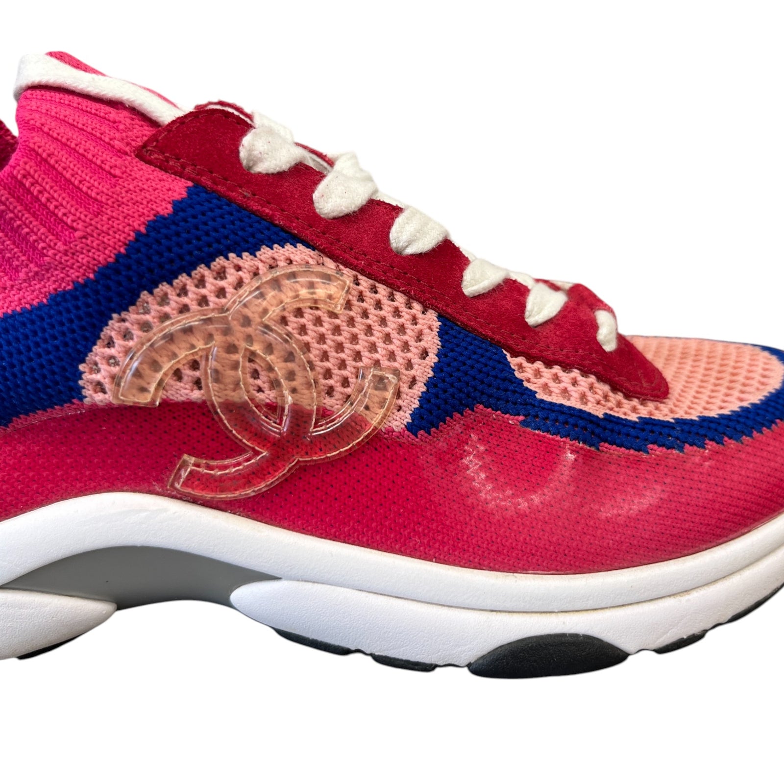 Women's Cc Cloth Runner Low Trainers Pink Size EU 37.5 / UK 4.5 - Photo 12