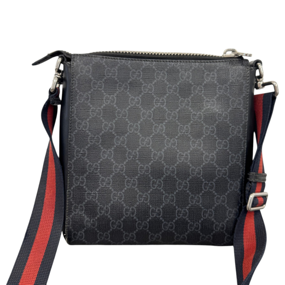 Men's GG Supreme Messenger Bag Black - Photo 3