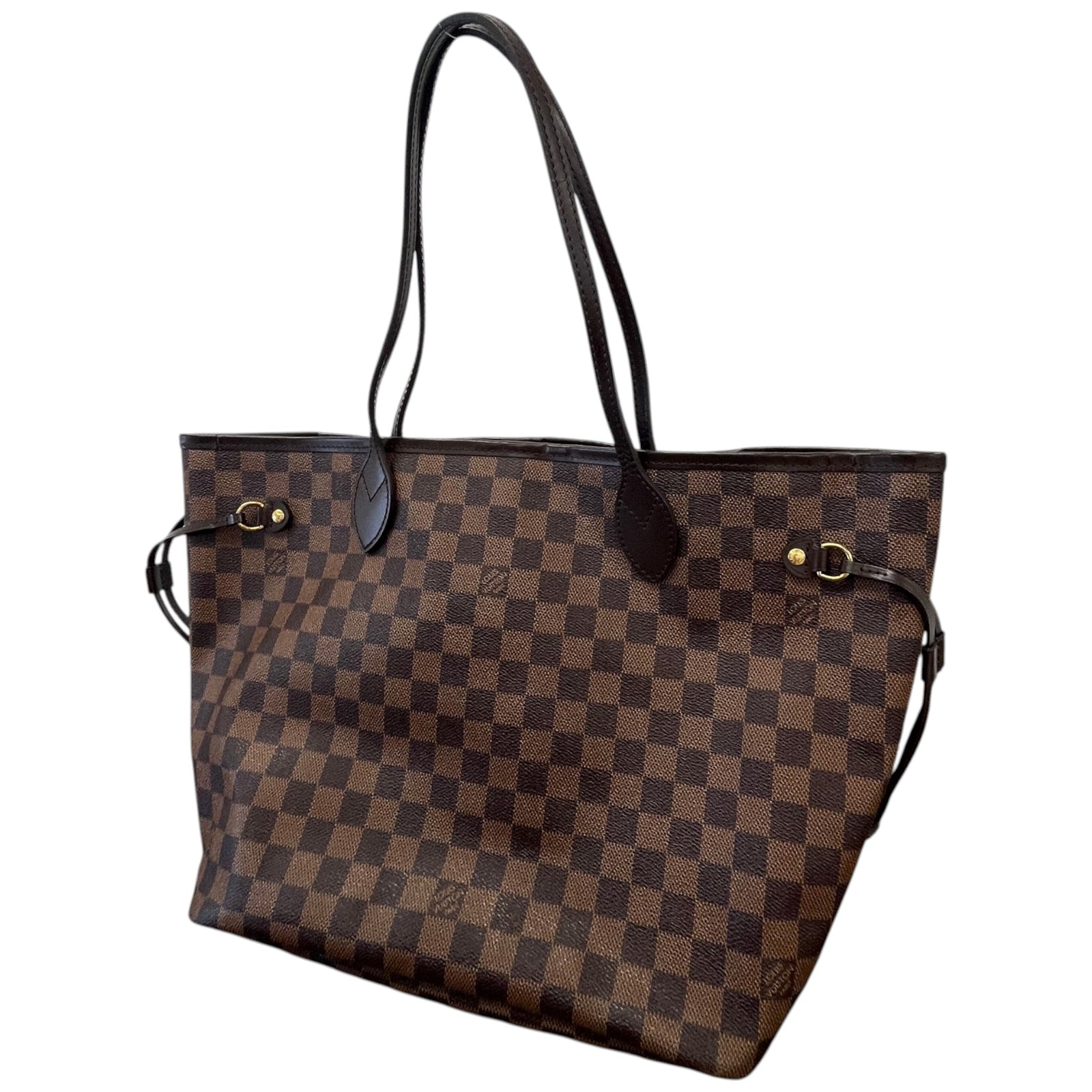 Louis Vuitton Women's Damier Ebene Neverfull MM Bag Brown - Photo 9