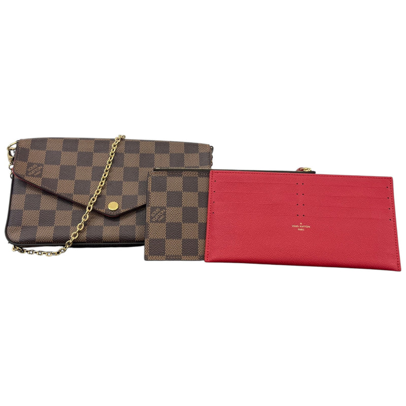 Women's Damier Ebene Félicie Pochette Handbag Brown
