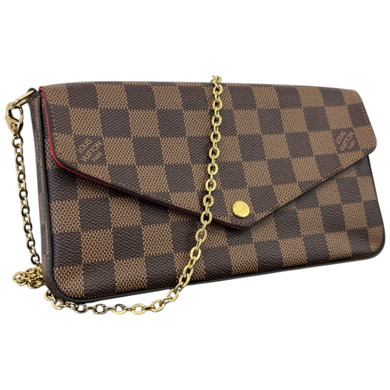 Women's Damier Ebene Félicie Pochette Handbag Brown