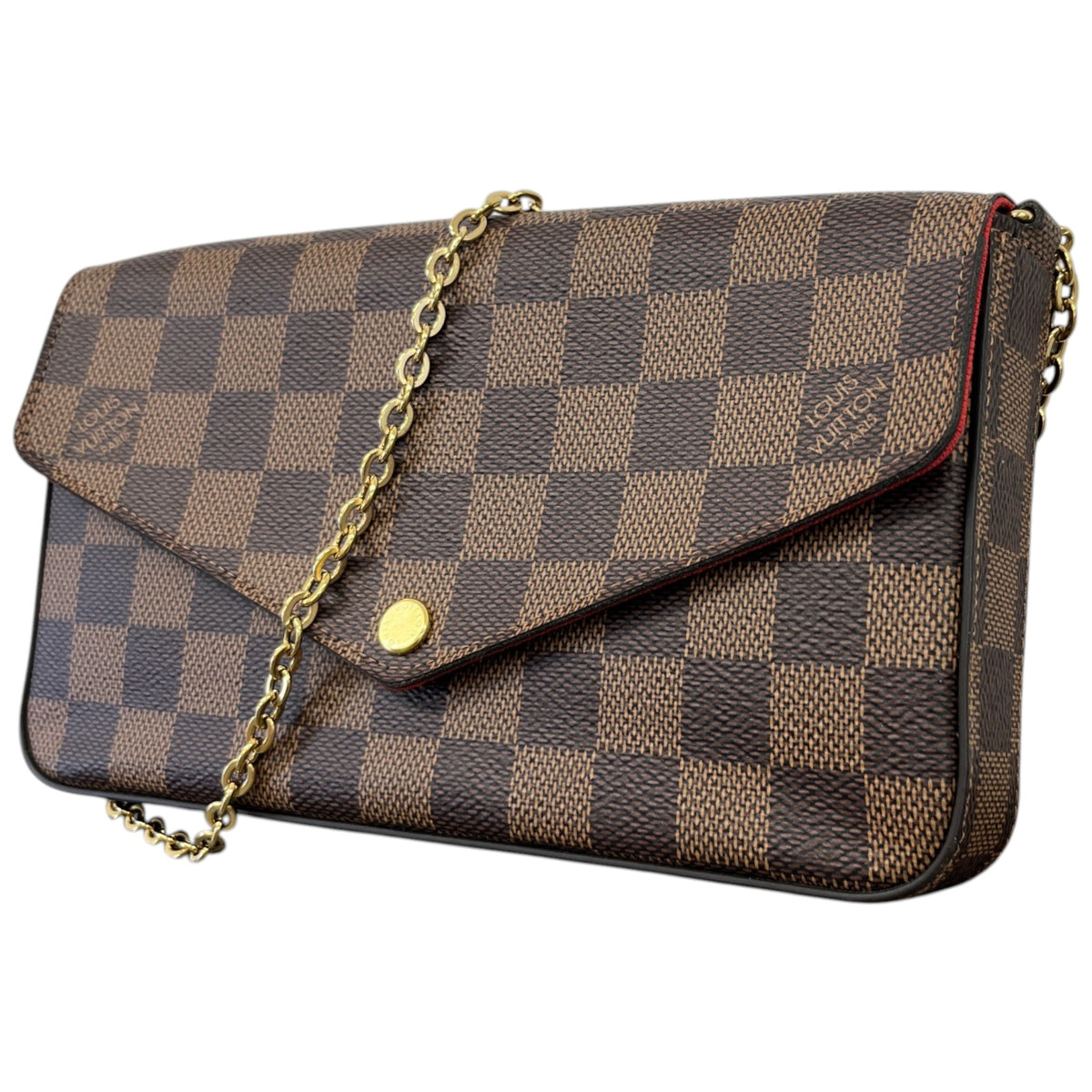 Women's Damier Ebene Félicie Pochette Handbag Brown - Photo 8