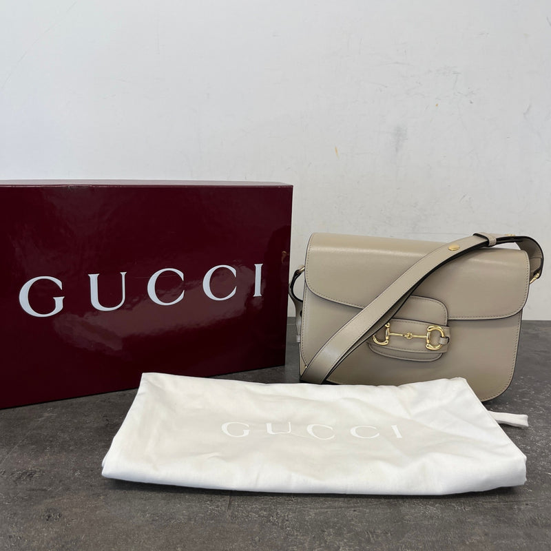 Gucci Women's Horsebit 1955 Crossbody Bag Beige