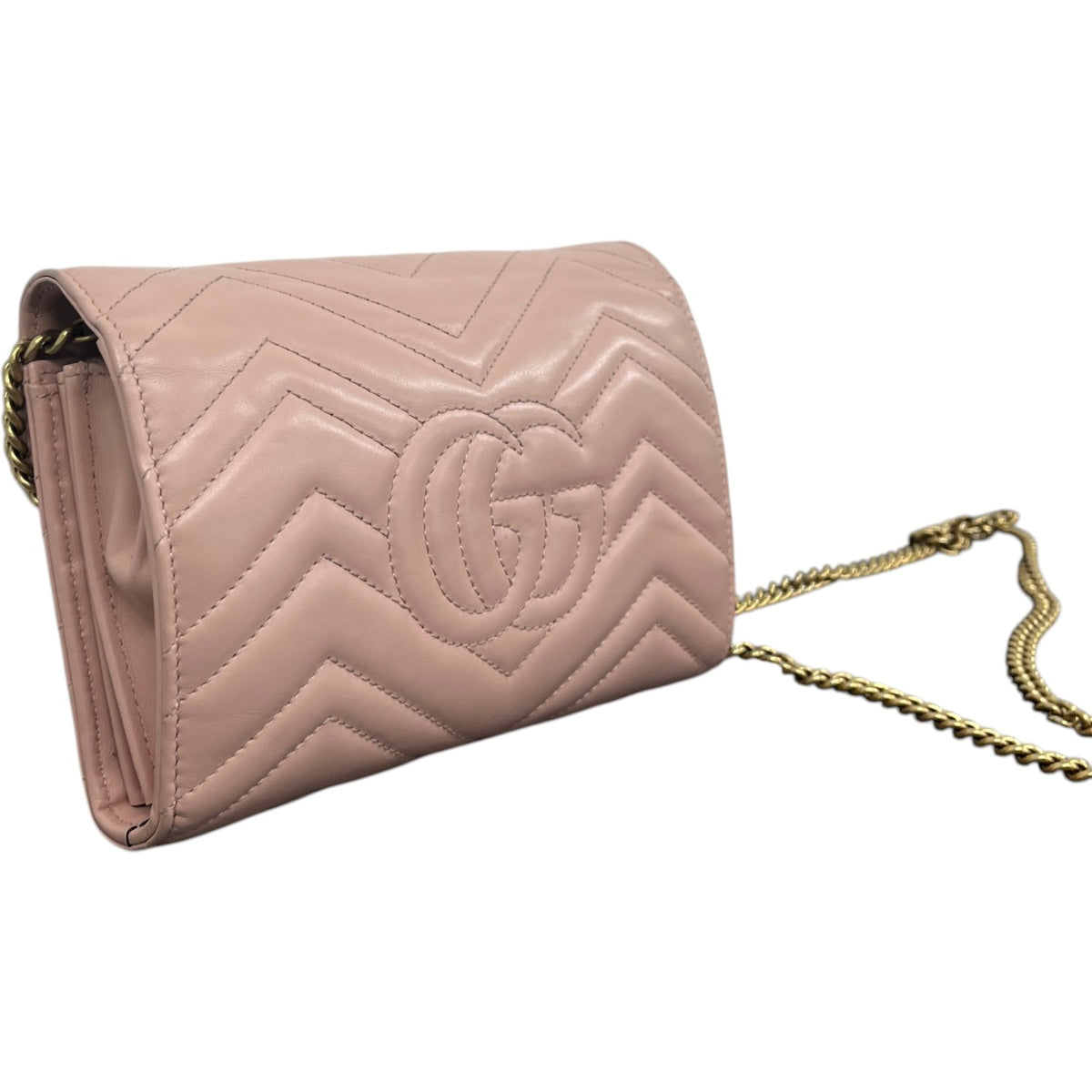 Women's GG Marmont quilted WOC Crossbody Bag Pink - Photo 7