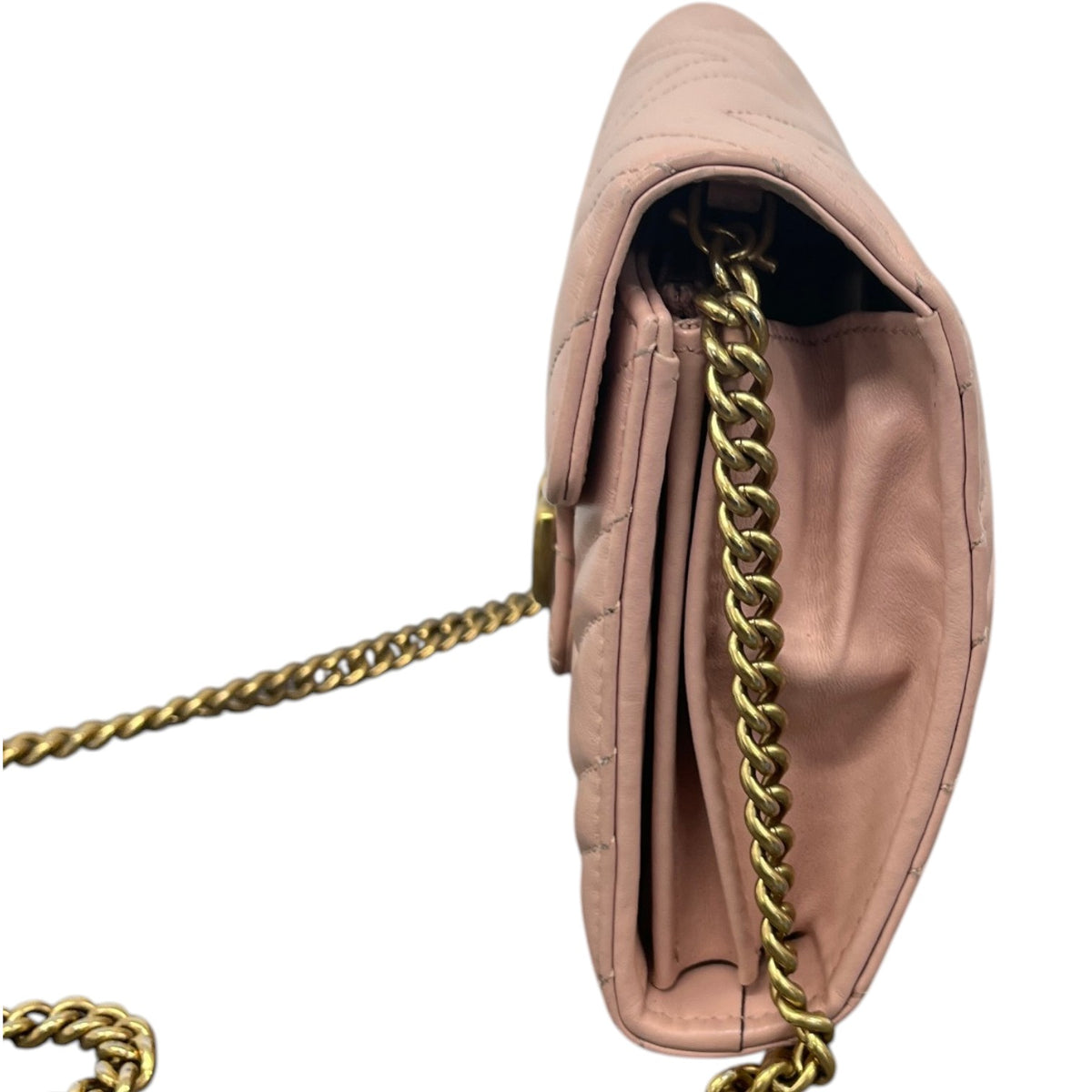 Women's GG Marmont quilted WOC Crossbody Bag Pink - Photo 8