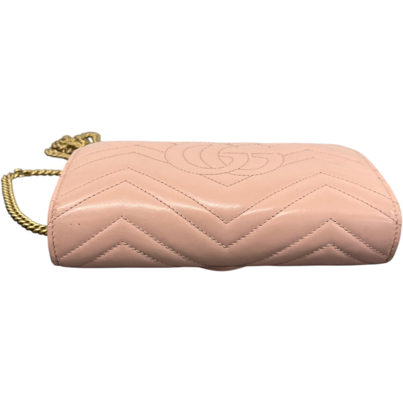 Women's GG Marmont quilted WOC Crossbody Bag Pink
