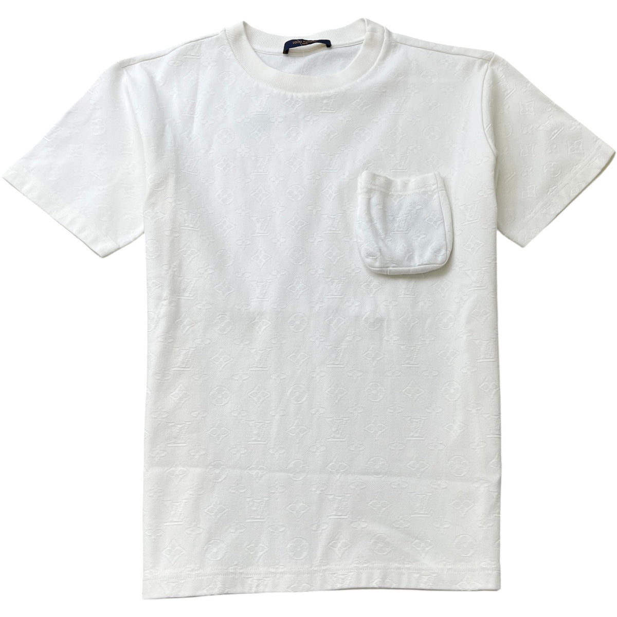 Men's Monogram Pocket T-Shirt White Size M - Photo 1