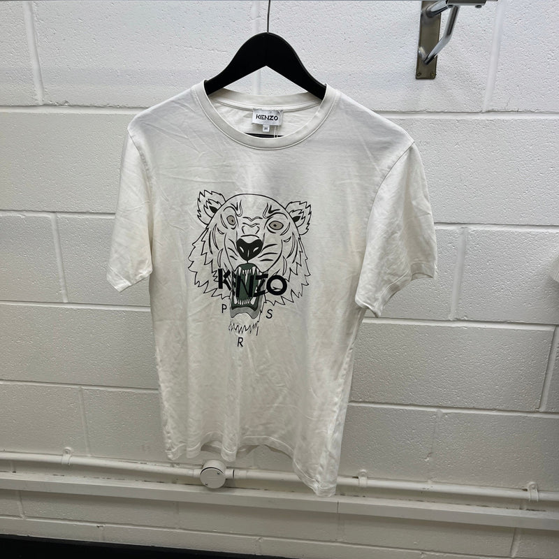 Men's Tiger Logo T-Shirt White Size M