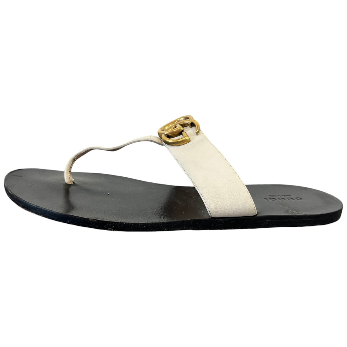Women's Thong Flat Marmont Double G Sandals White Size UK 6 / EU 39 - Photo 5