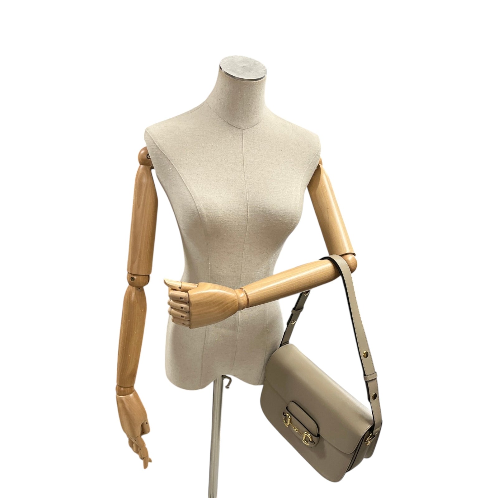 Gucci Women's Horsebit 1955 Crossbody Bag Beige - Photo 2