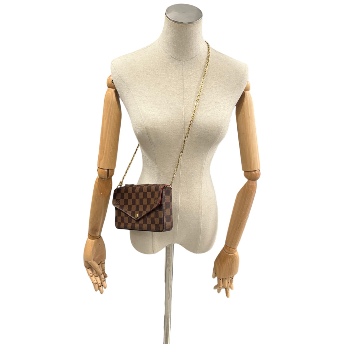 Women's Damier Ebene Félicie Pochette Handbag Brown - Photo 2