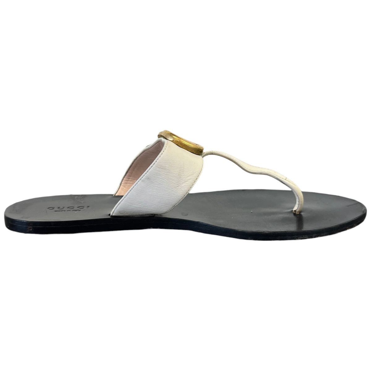 Women's Thong Flat Marmont Double G Sandals White Size UK 6 / EU 39 - Photo 4