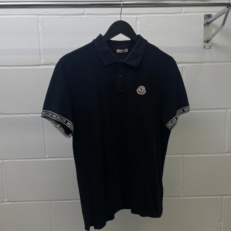 Men's Maglia Polo Shirt Navy Size L