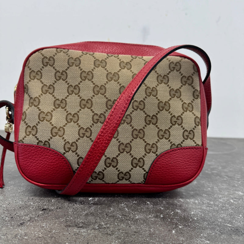 Women's GG Supreme Camera Crossbody Bag Red