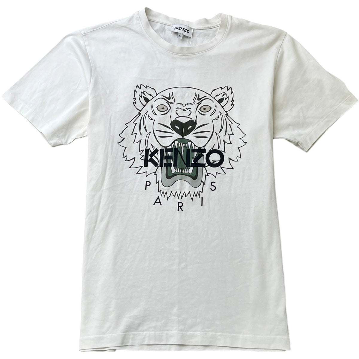 Men's Tiger Logo T-Shirt White Size M - Photo 1