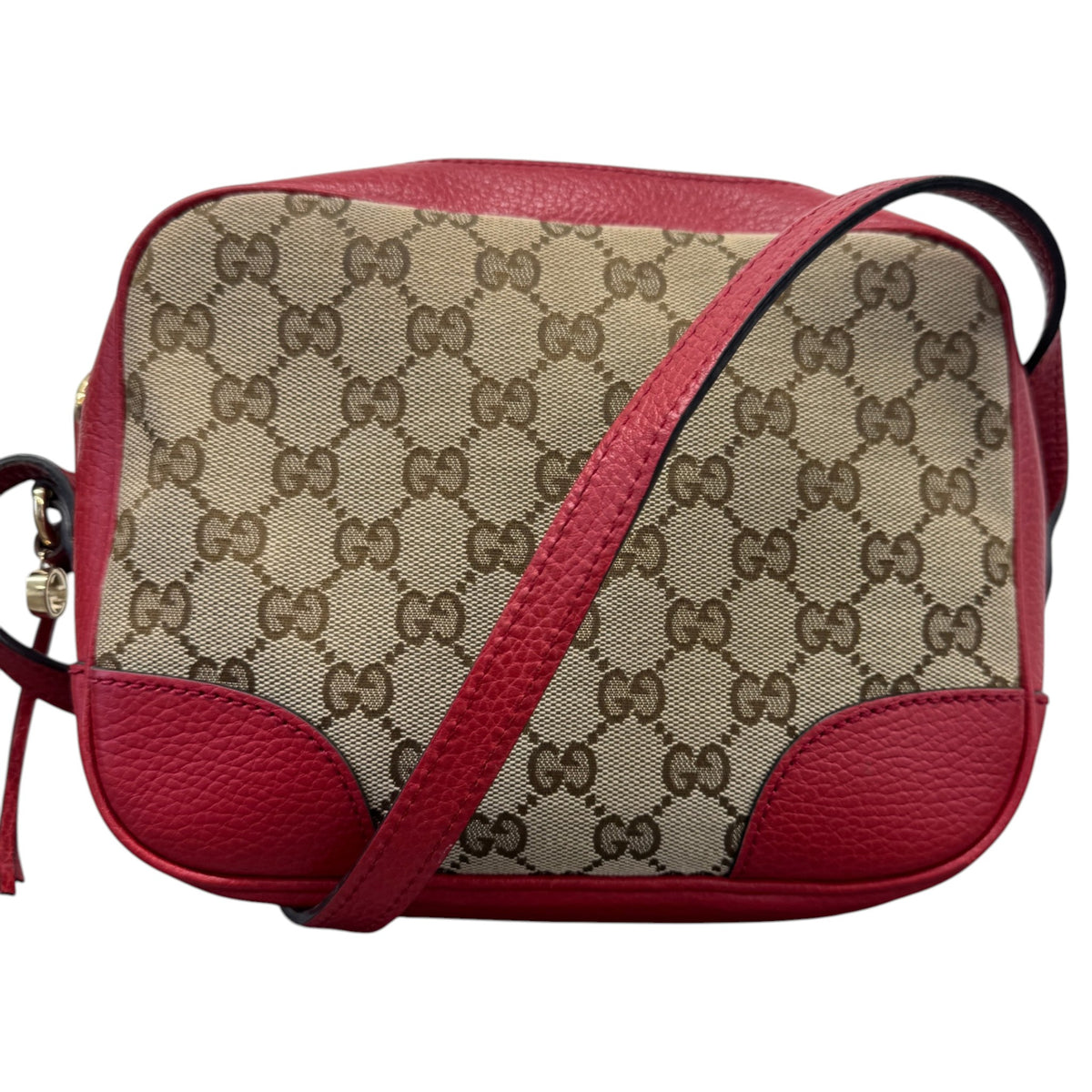 Women's GG Supreme Camera Crossbody Bag Red - Photo 1