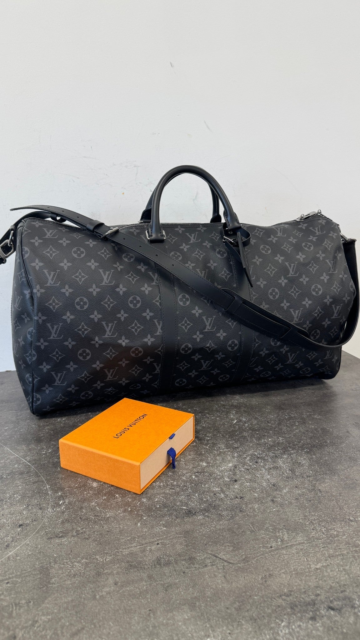 Men's Keepall Bandoulière 55 Bag Black - Photo 15
