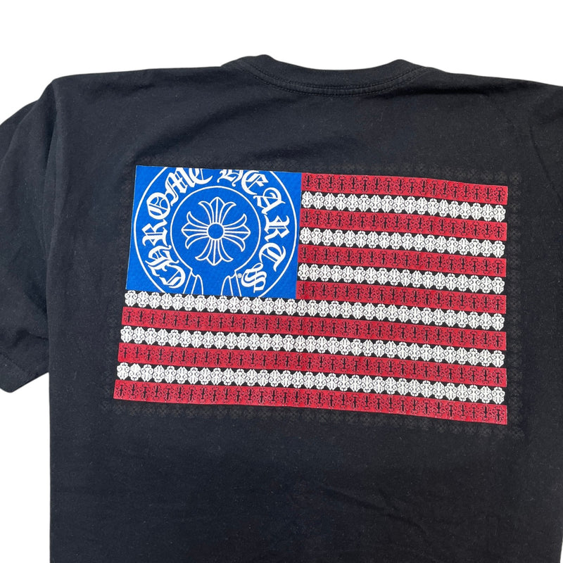 Men's American Flag T-Shirt Black Size L