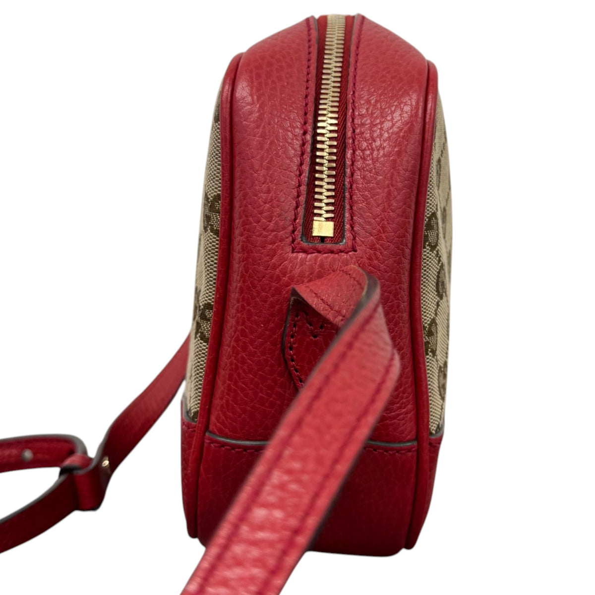 Women's GG Supreme Camera Crossbody Bag Red - Photo 6