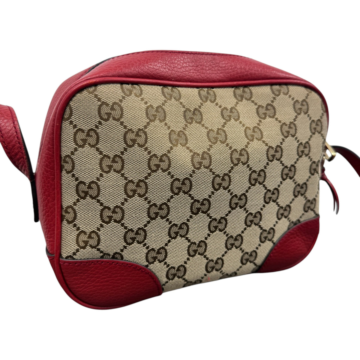 Women's GG Supreme Camera Crossbody Bag Red - Photo 8