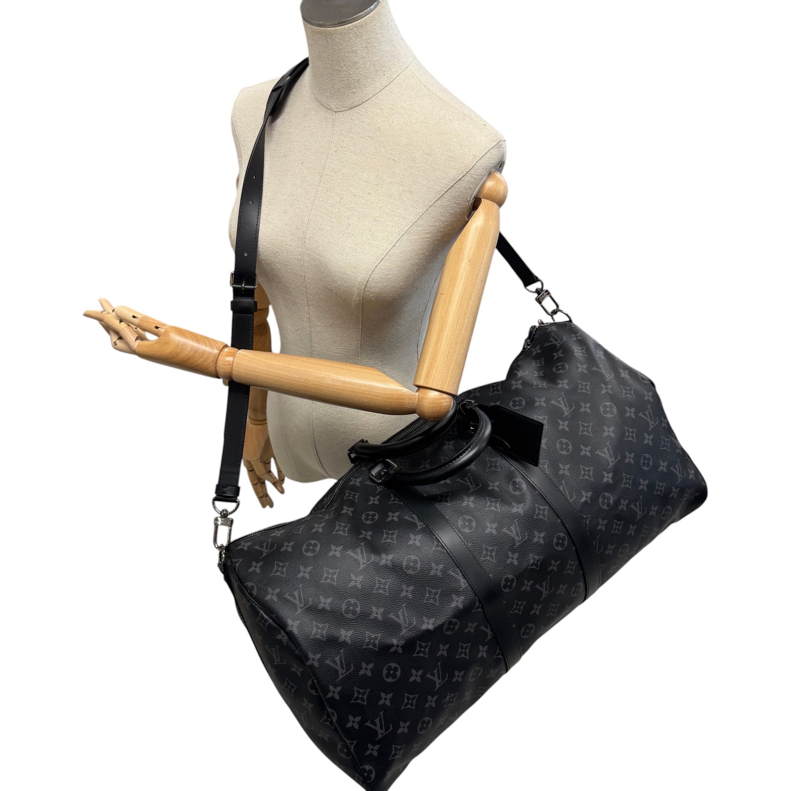 Men's Keepall Bandoulière 55 Bag Black - Photo 2