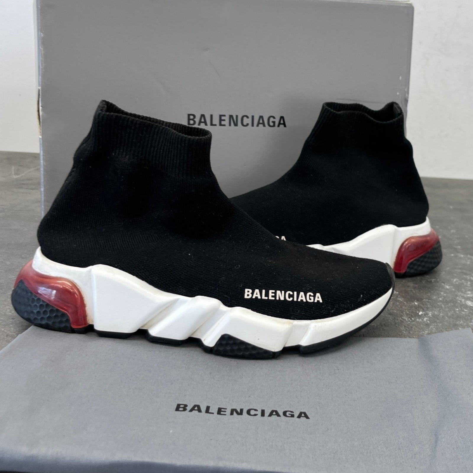 Balenciaga Women's Speed Sock High Trainers Black Size 3 - Photo 11