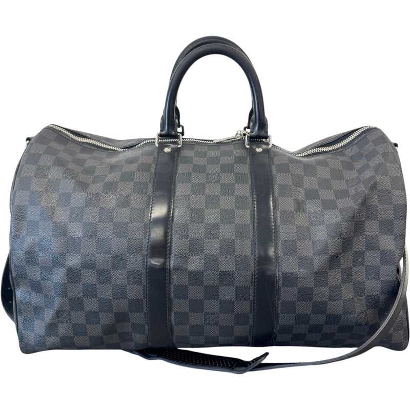 Men's Damier Graphite Keepall Bandoulière 45 Bag Charcoal
