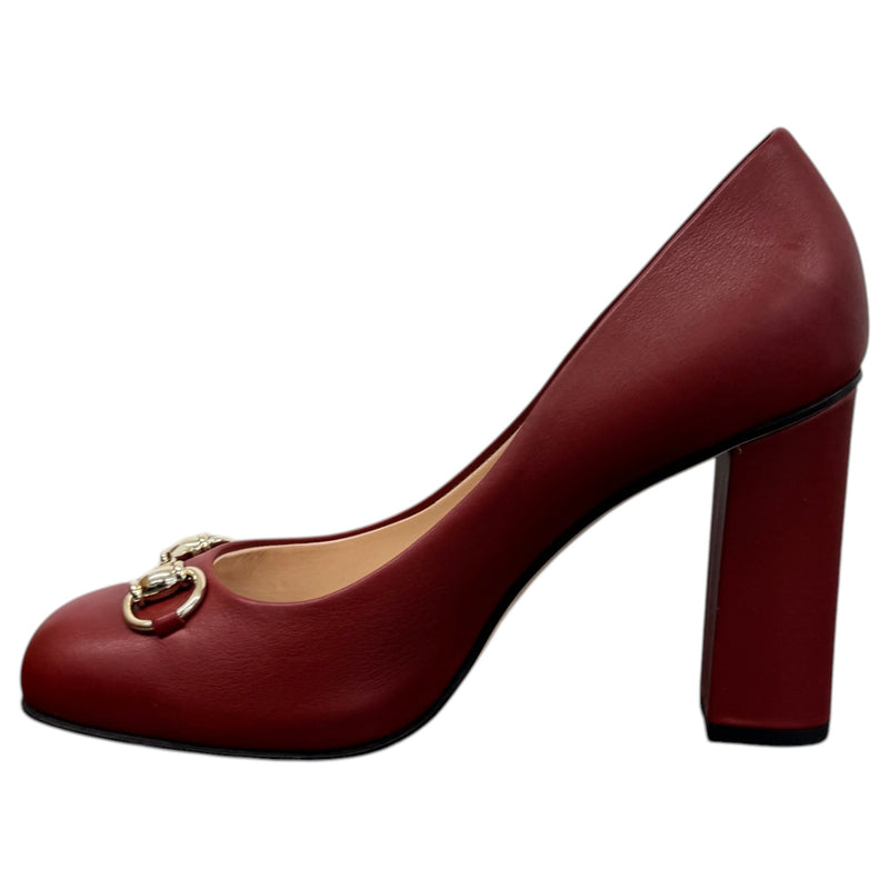 Women's Horsebit Heels Red Size UK 5.5 / EU 38.5