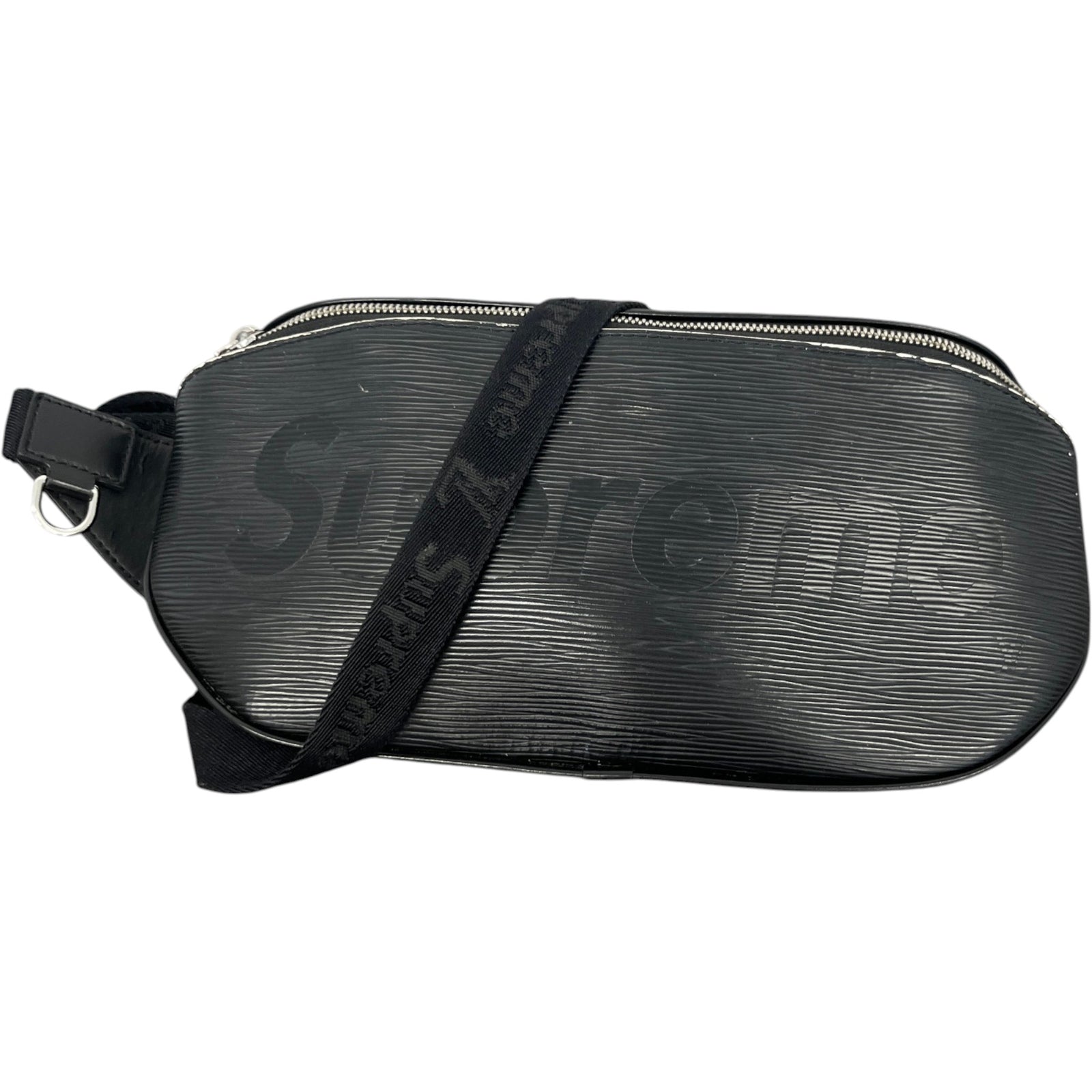 Men's X Supreme Logo Epi Leather Messenger Bag Black - Photo 1