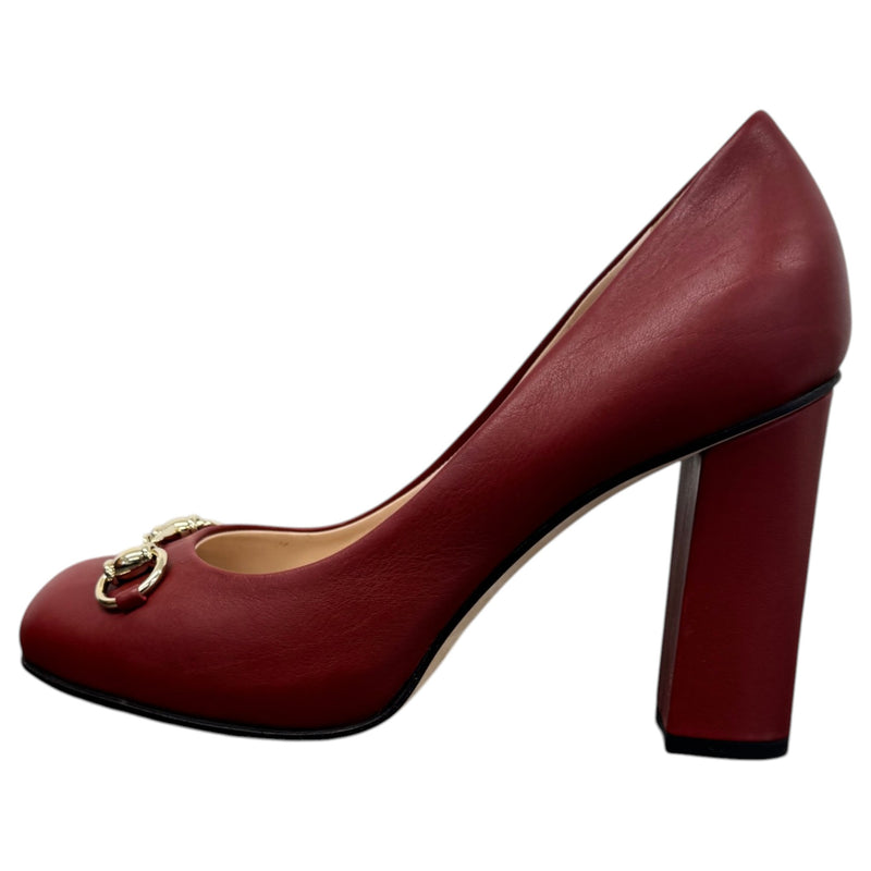 Women's Horsebit Heels Red Size UK 5.5 / EU 38.5