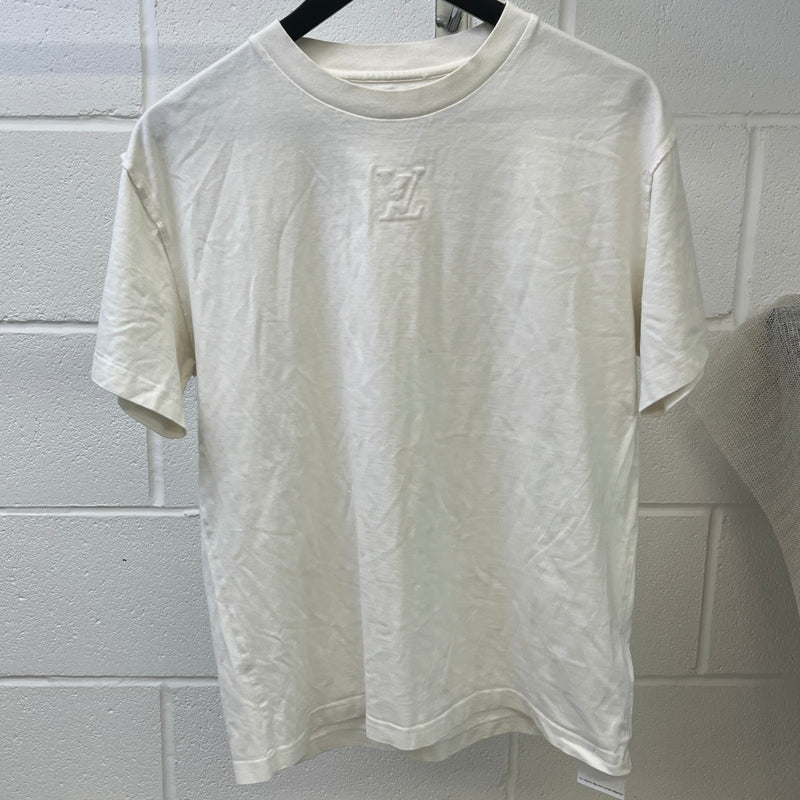 Men's Lv Logo T-Shirt White Size S