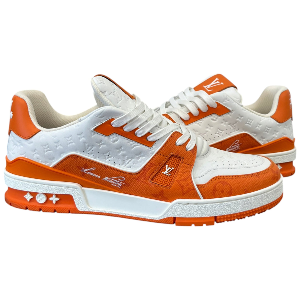 Men's LV Low Trainers Orange Size UK 9 / EU 43 - Photo 3