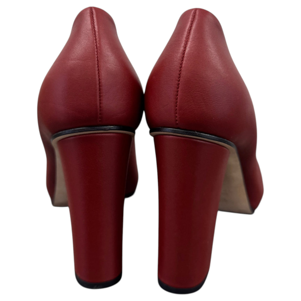 Women's Horsebit Heels Red Size UK 5.5 / EU 38.5 - Photo 7