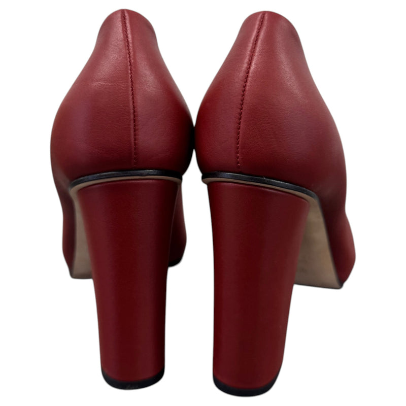 Women's Horsebit Heels Red Size UK 5.5 / EU 38.5