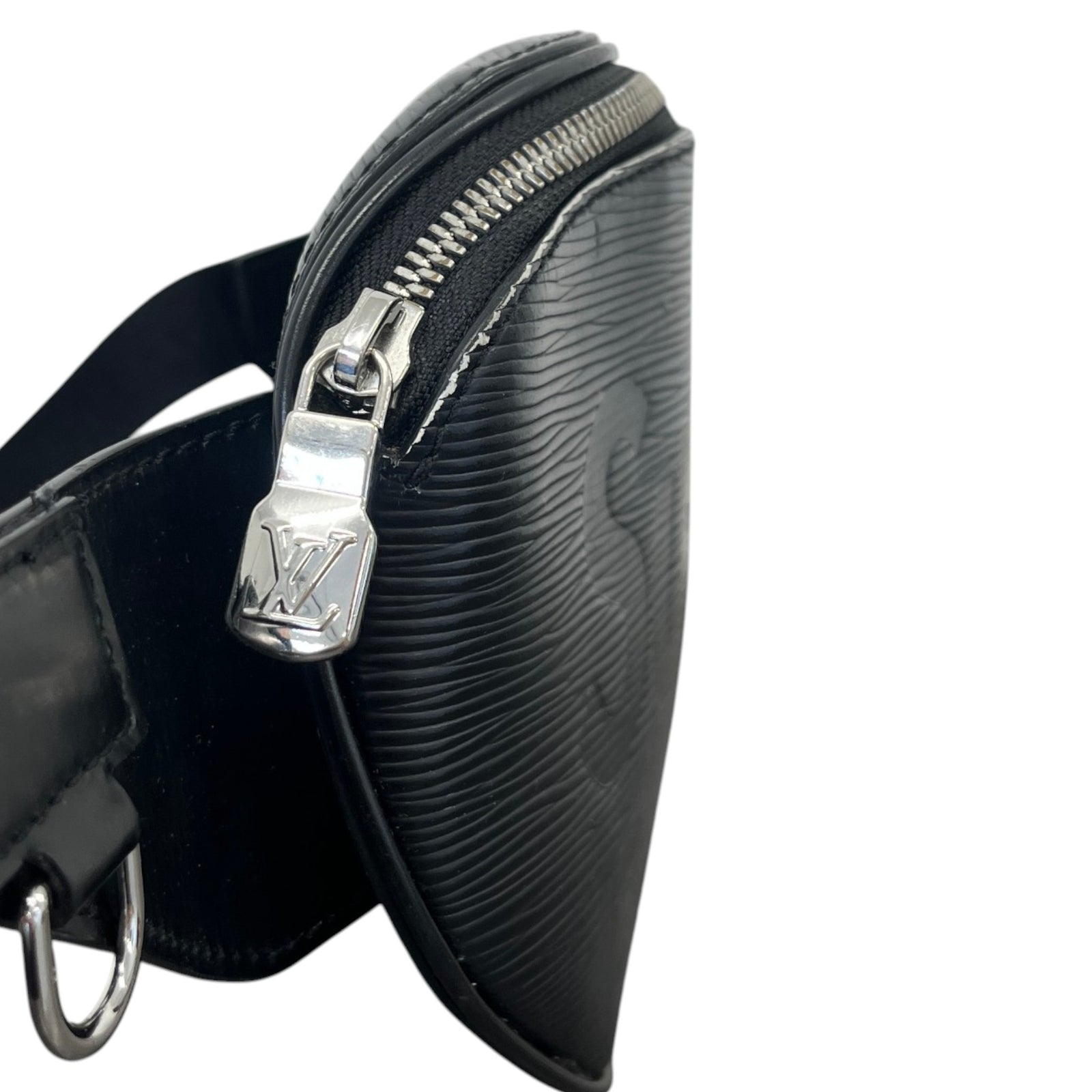 Men's X Supreme Logo Epi Leather Messenger Bag Black - Photo 6