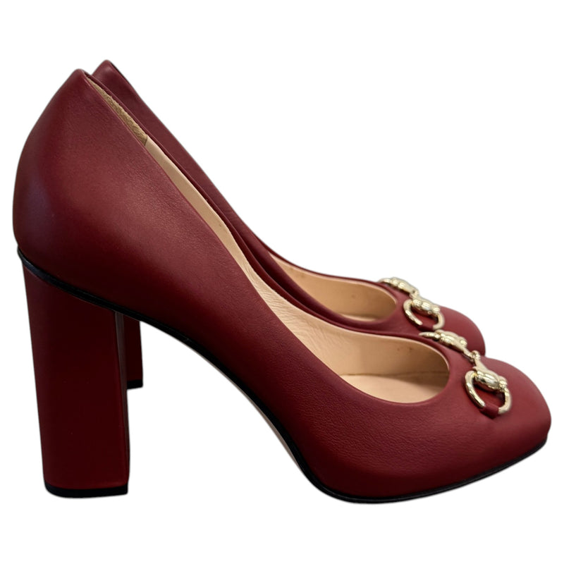 Women's Horsebit Heels Red Size UK 5.5 / EU 38.5
