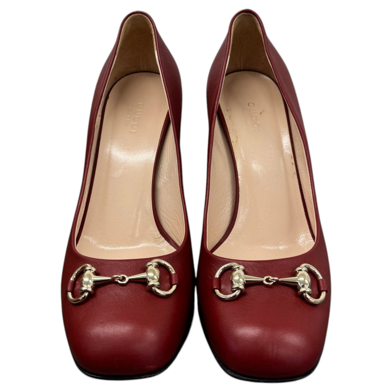 Women's Horsebit Heels Red Size UK 5.5 / EU 38.5