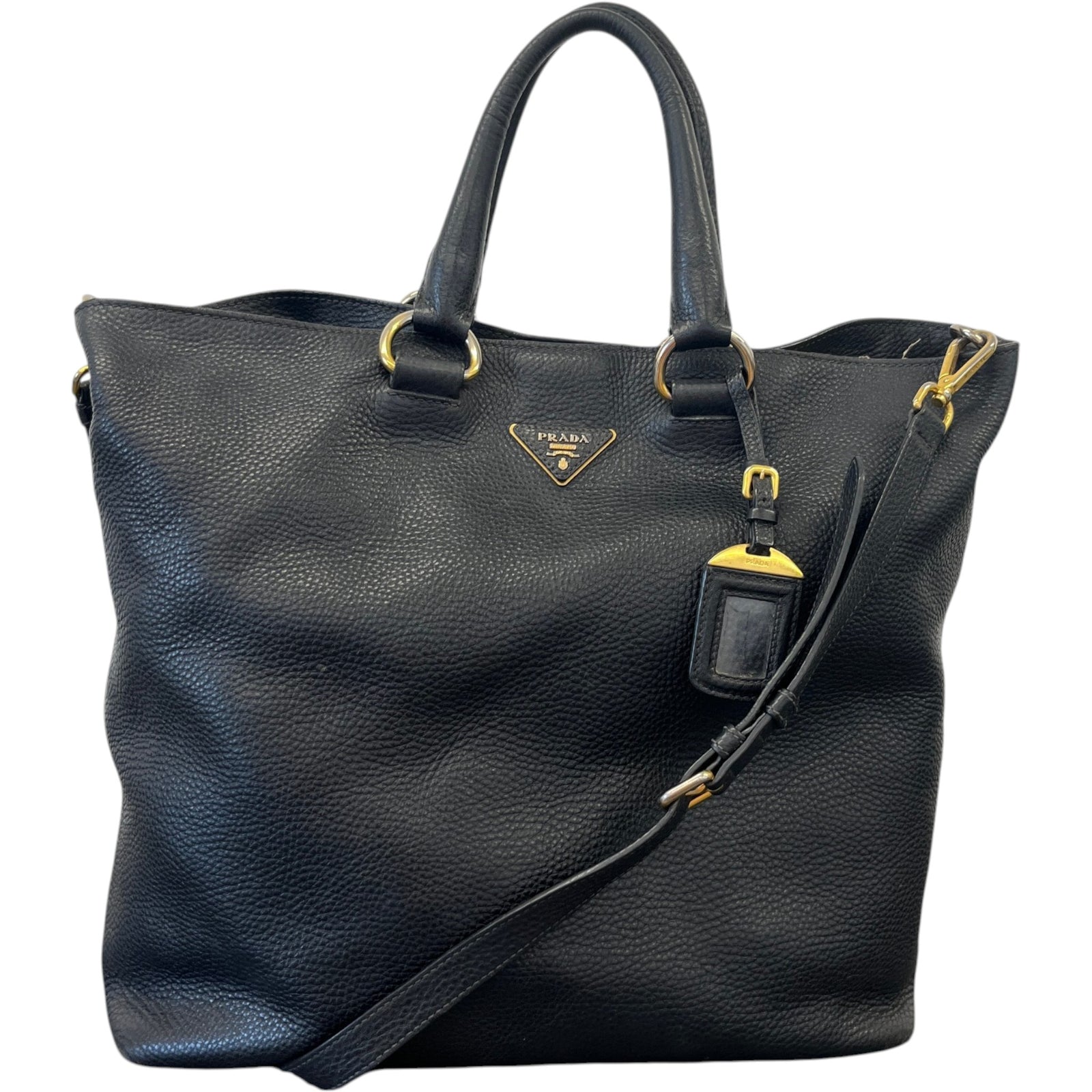 Women's Vitello Daino Tote Bag Black - Photo 1