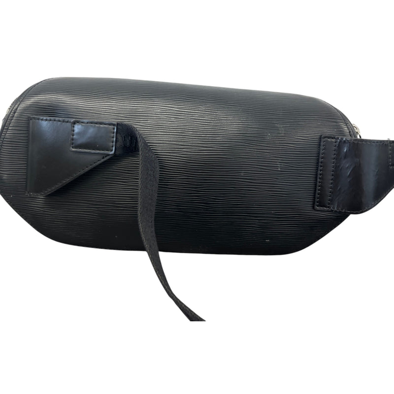 Men's X Supreme Logo Epi Leather Messenger Bag Black