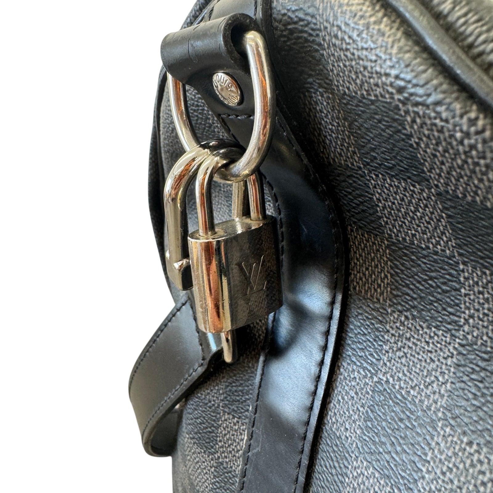 Men's Damier Graphite Keepall Bandoulière 45 Bag Charcoal - Photo 9